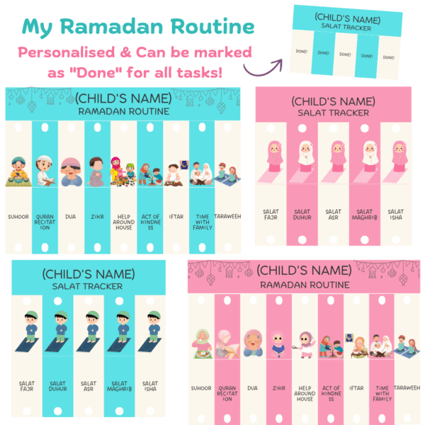 My Ramadan Routine Charts