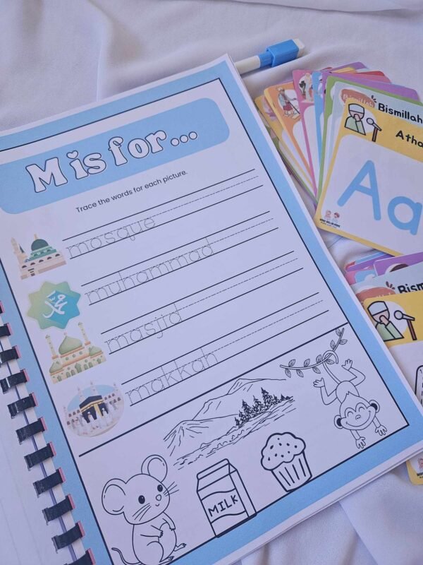 Islamic English Alphabet Workbook for Kids – 80 Pages of Fun & Learning! - Image 3