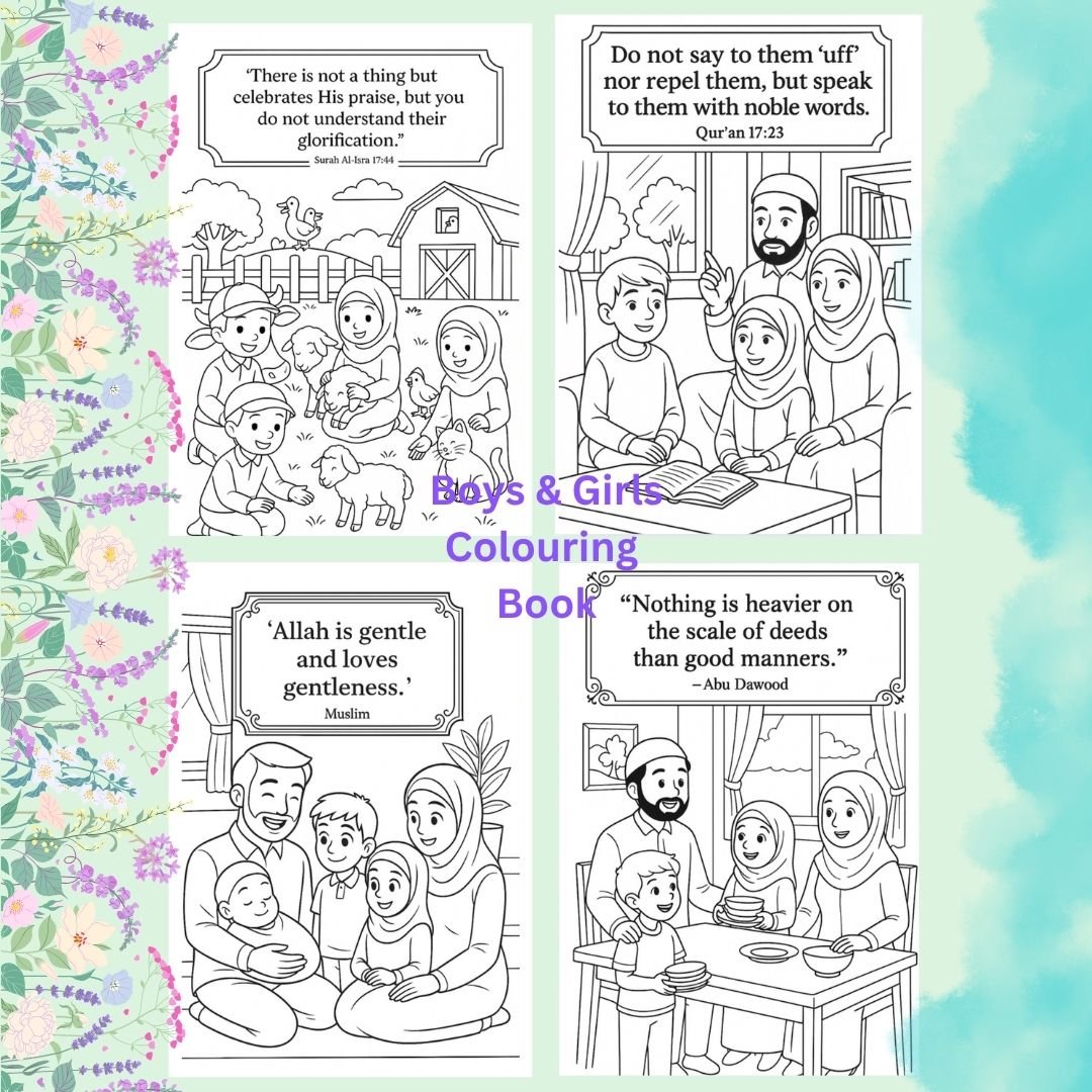 My Islamic Manners Colouring Book for both Boys & Girls! - Image 2